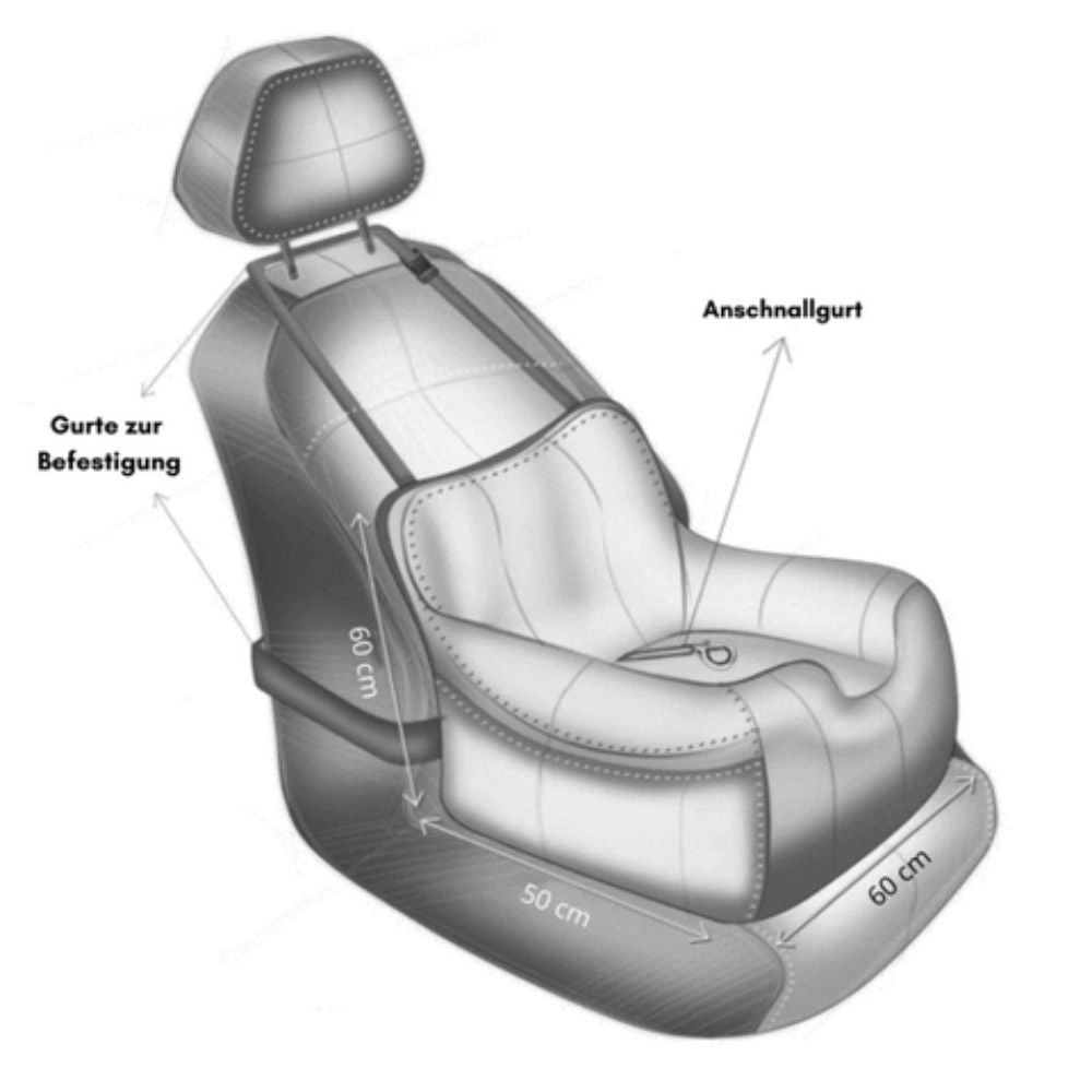 Emmalove - Fotelik samochodowy i legowisko dla psa